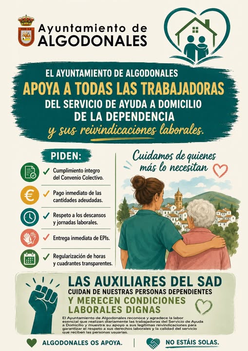 Respaldo a las profesionales del Servicio de Ayuda a Domicilio